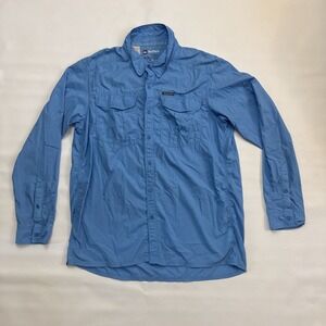 Simms Shirt Mens XL Blue Guide Series Long Sleeve Button Up Vented Fishing
